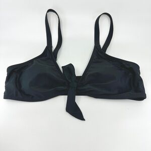 Zaful Womens Black Bikini Top with Tie Detail Front and Adjustable Straps Size 6